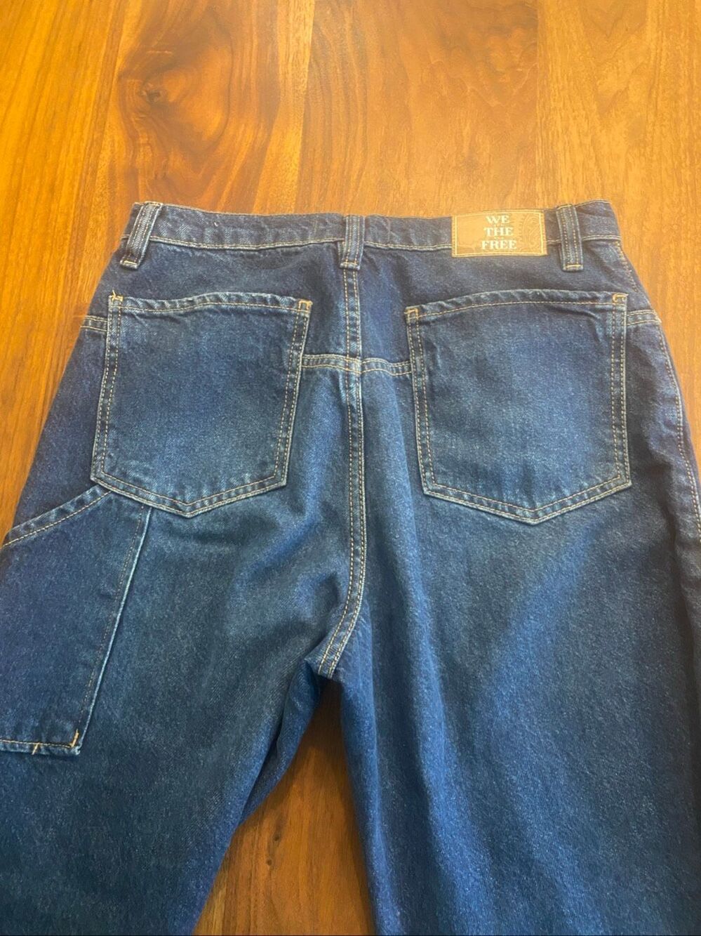Free People We The Free Women's Blue Tinsley Baggy High Rise Straight Jeans 28 - Picture 8 of 10